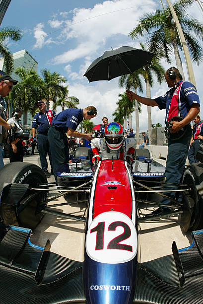 CSI Miami High Octane episode filming Chanp Car American Spirit Team Johansson car 12 in Miami featuring Merlins Energy Source Racing Heritage