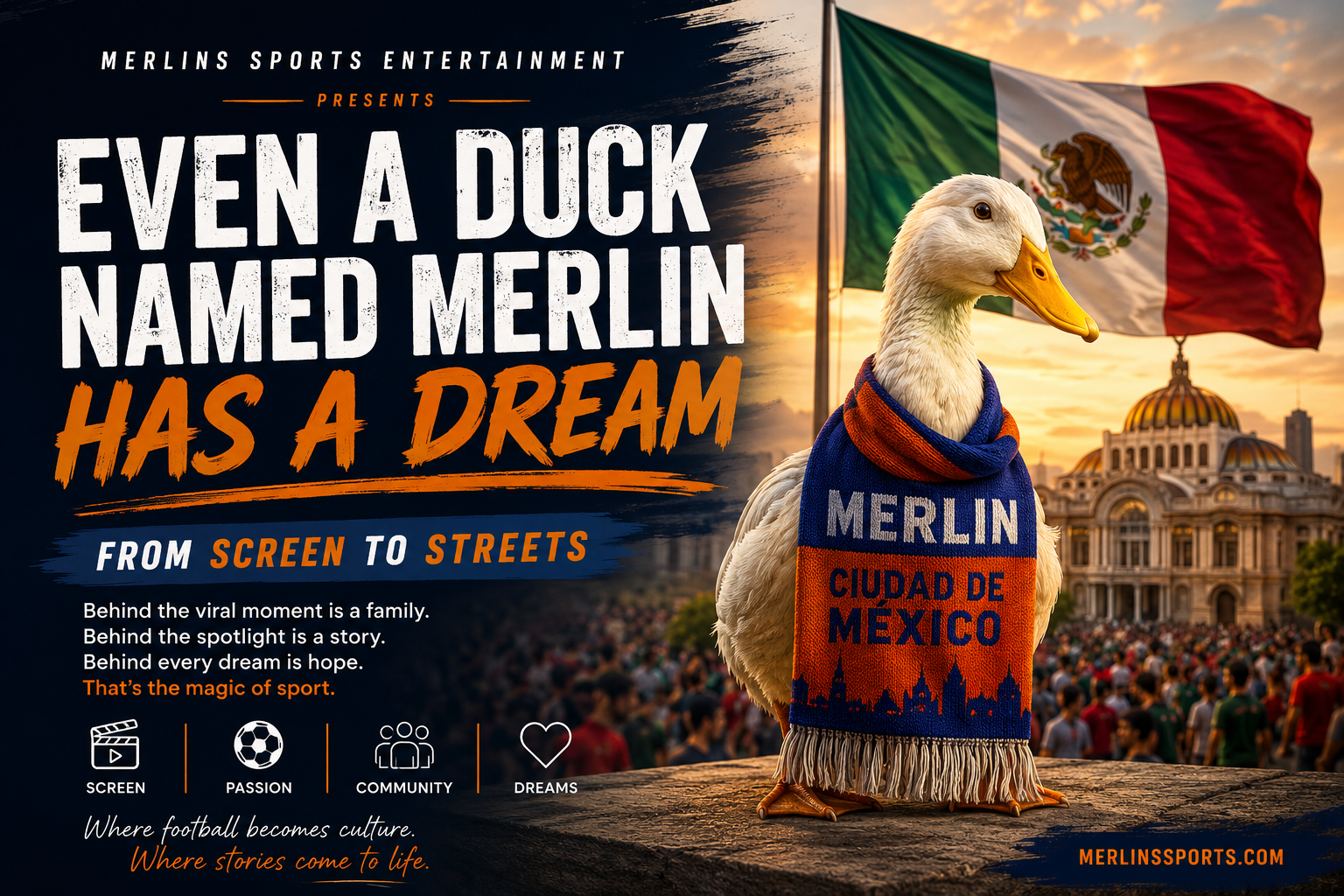 Merlins Sports Presents | Even a Duck Named Merlin Has a Dream | FIFA World Cup 2026